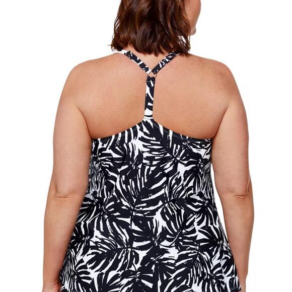 Island Escape Plus Size Racer Back Underwire Tankini 11184 - Picture 2 of 2